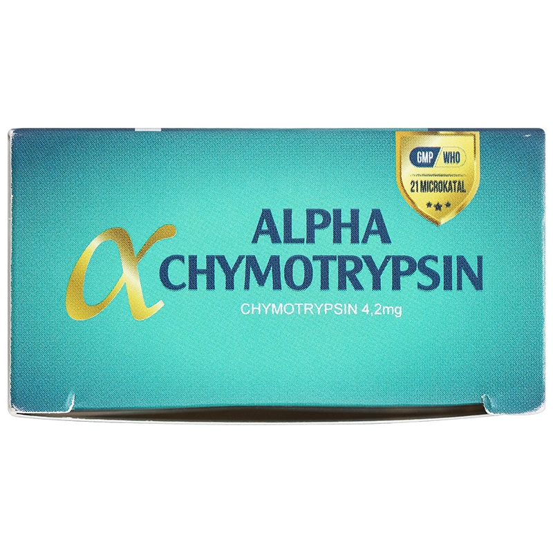 Alphachymotrypsin 4.2mg S.Pharm giúp giảm phù nề sau chấn thương, phẫu thuật hoặc bỏng (5 vỉ x 10 viên) - 5